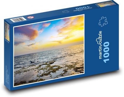 Sunset - clouds, beach - Puzzle 1000 pieces, size 60x46 cm 