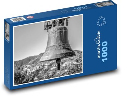 Zvon - kostel, mosaz - puzzle 1000 dílků