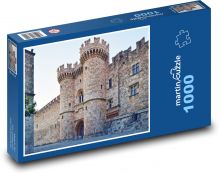 Středověký hrad - Rhodos, kámen Puzzle 1000 dílků - 60 x 46 cm