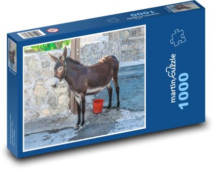 Osel - vesnice, zvíře - puzzle 1000 dílků