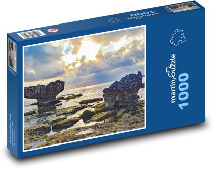 Ocean - sunset, rocks - Puzzle 1000 pieces, size 60x46 cm 