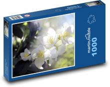 Biely kvet - strom, jar Puzzle 1000 dielikov - 60 x 46 cm 