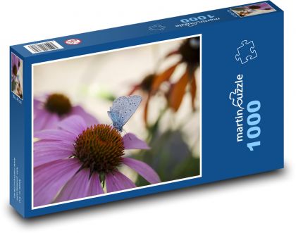 Flowers - stem, butterfly - Puzzle 1000 pieces, size 60x46 cm 