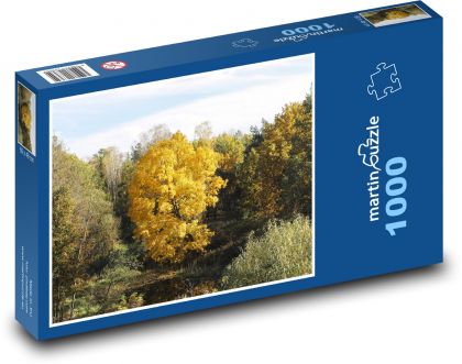 Farebná jeseň - listy, stromy - Puzzle 1000 dielikov, rozmer 60x46 cm