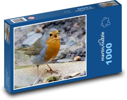 Červenka - pták, pást se - puzzle 1000 dílků