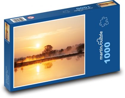 Sunrise - fog, water - Puzzle 1000 pieces, size 60x46 cm 