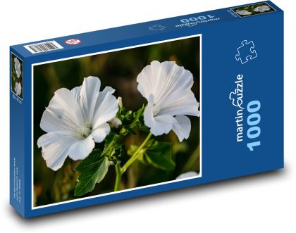 Okvětní lístky - bílé květy, rostlina - Puzzle 1000 dílků, rozměr 60x46 cm