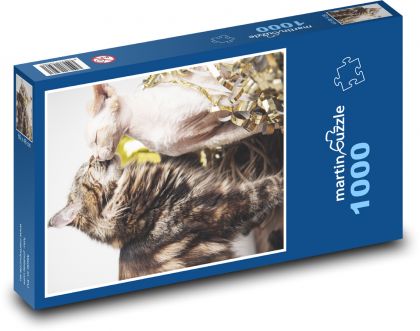 Cat - couple, pet - Puzzle 1000 pieces, size 60x46 cm 