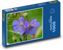Modrá kvetina - okvetné lístky, lúka Puzzle 1000 dielikov - 60 x 46 cm
