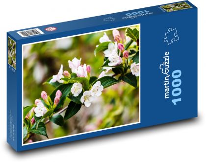 Rosa Blume - Zweig, Apfelbaum - Puzzle - 1000 Teile