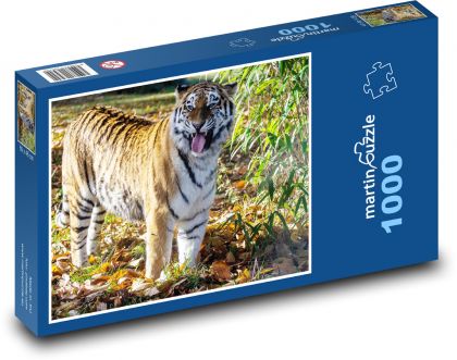 Tygrys amurski - mięsożerca, myśliwy - Puzzle 1000 elementów, rozmiar 60x46 cm
