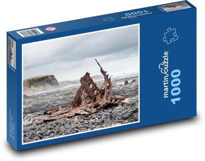 Wrak statku - plaża, Australia - Puzzle 1000 elementów, rozmiar 60x46 cm