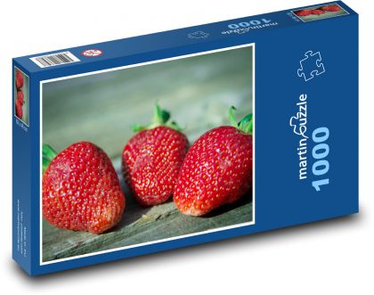 Red strawberries - fruits, berries - Puzzle 1000 pieces, size 60x46 cm 