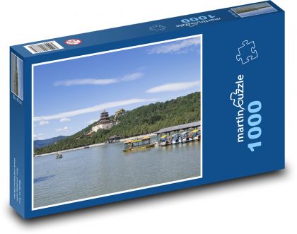 Jazero Kunming - prístav, Čína - Puzzle 1000 dielikov, rozmer 60x46 cm