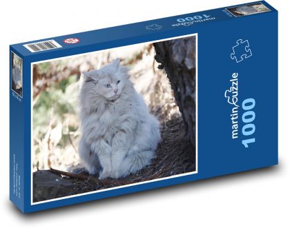 Kočka - domácí mazlíček, zvíře - Puzzle 1000 dílků, rozměr 60x46 cm