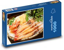Krewetki - owoce morza, żywność Puzzle 1000 elementów - 60x46 cm