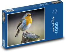 Robin - Vogel, Federn Puzzle 1000 Teile - 60 x 46 cm