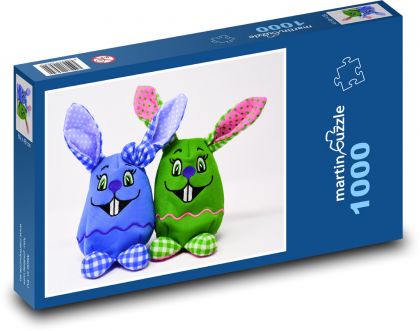 Veľkonočný zajačik - hračka, dekorácia - Puzzle 1000 dielikov, rozmer 60x46 cm