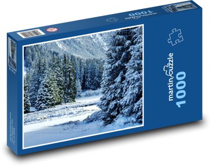 Trees under the snow - winter, forest - Puzzle 1000 pieces, size 60x46 cm 