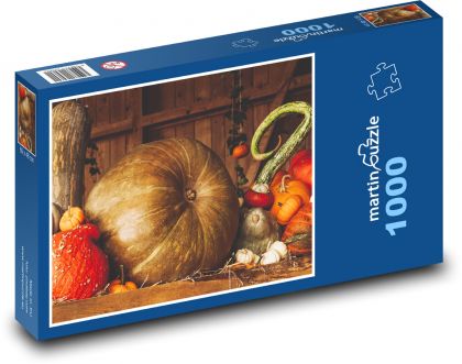 Giant pumpkin - autumn, harvest - Puzzle 1000 pieces, size 60x46 cm 