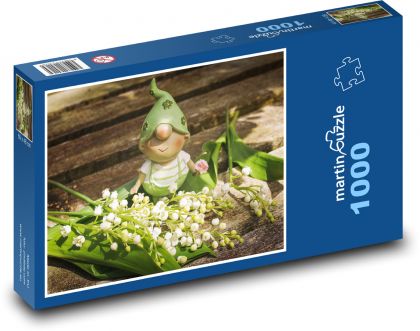Lily of the valley - elf, decoration - Puzzle 1000 pieces, size 60x46 cm 