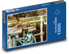 Bicycle - decoration, flowers Puzzle 1000 pieces - 60 x 46 cm 