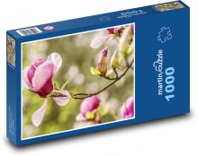 Magnolia - jarná kvetina, záhrada Puzzle 1000 dielikov - 60 x 46 cm 