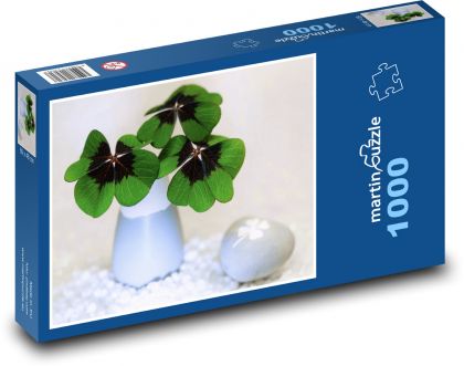 Čtyřlístek - jetel, štěstí - Puzzle 1000 dílků, rozměr 60x46 cm