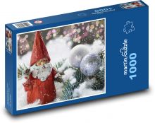 Mikuláš - vánoční čas, dekorace Puzzle 1000 dílků - 60 x 46 cm