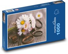 Sedmokráska - kvetina, kľúč Puzzle 1000 dielikov - 60 x 46 cm 