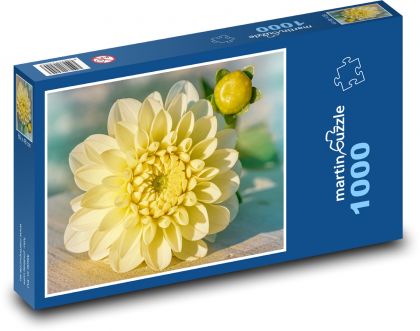 Žlté dahlia - kvetina, záhrada - Puzzle 1000 dielikov, rozmer 60x46 cm