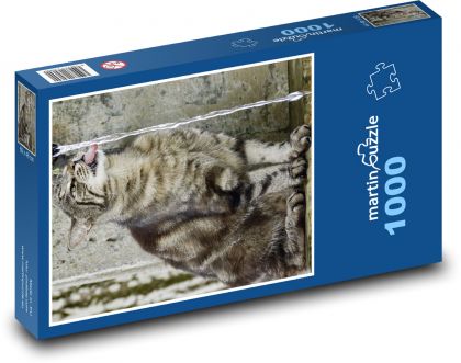 Pet - mačka, nápoj - Puzzle 1000 dielikov, rozmer 60x46 cm