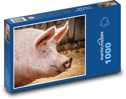 Prasa - farma, zviera - Puzzle 1000 dielikov, rozmer 60x46 cm
