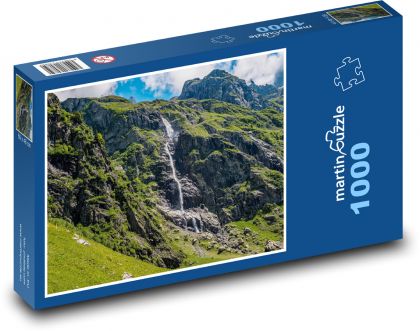 Mountains - Alps, waterfall - Puzzle 1000 pieces, size 60x46 cm 