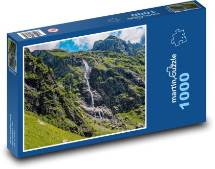 Berge - Alpen, Wasserfall - Puzzle - 1000 Teile