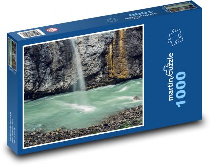 Wasserfall - Felsen, Fluss - Puzzle - 1000 Teile