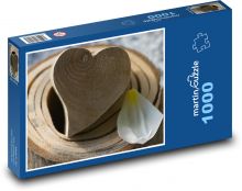 Srdce - drevo, láska Puzzle 1000 dielikov - 60 x 46 cm 