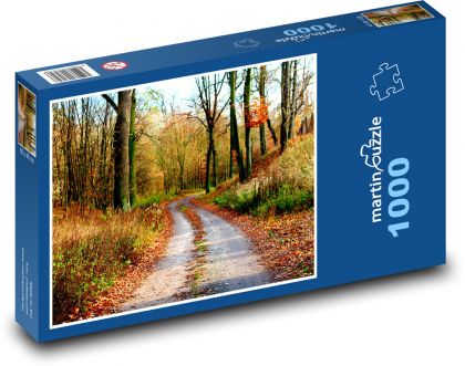 Ścieżka w lesie - jesień, przyroda - Puzzle 1000 elementów, rozmiar 60x46 cm
