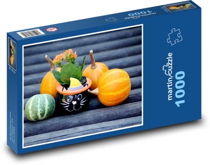 Dýně - dekorace, podzim - puzzle 1000 dílků