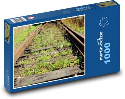 Železničná trať - koľajnice, železnice - Puzzle 1000 dielikov, rozmer 60x46 cm