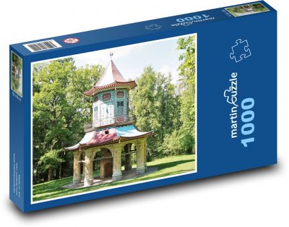 Vlašim - Čínsky letohrádok, zámocký park - Puzzle 1000 dielikov, rozmer 60x46 cm
