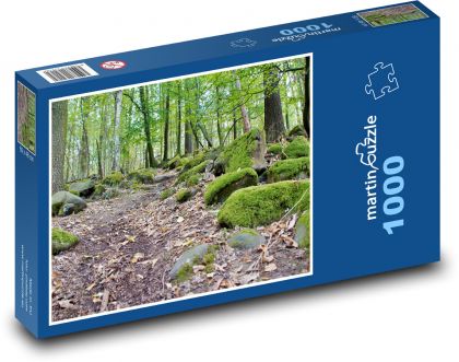 Cesta - les, mech - Puzzle 1000 dílků, rozměr 60x46 cm