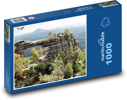 Brama Pravčicka - Czeska Szwajcaria, Hřensko - Puzzle 1000 elementów, rozmiar 60x46 cm