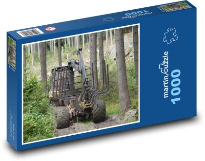 Les - stroj, příroda - puzzle 1000 dílků