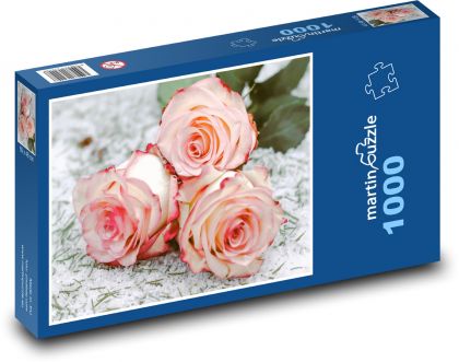 Růže - květiny, milovat - Puzzle 1000 dílků, rozměr 60x46 cm