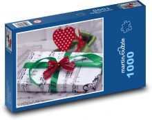 Darček - miláčik, srdce Puzzle 1000 dielikov - 60 x 46 cm