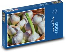 Knoblauch - Gemüse, aromatische Pflanze Puzzle 1000 Teile - 60 x 46 cm