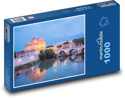 Andělský hrad - Řím, Itálie - Puzzle 1000 dílků, rozměr 60x46 cm
