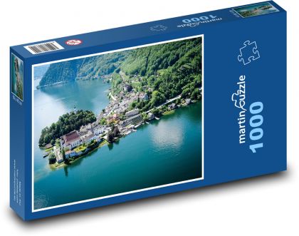 Jezero - hory, příroda - Puzzle 1000 dílků, rozměr 60x46 cm