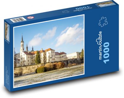 Cisterciácký klášter - Vyšší Brod, Česká republika - Puzzle 1000 dílků, rozměr 60x46 cm